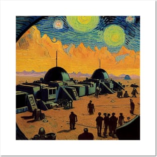 Starry Night in Mos Eisley Tatooine Posters and Art